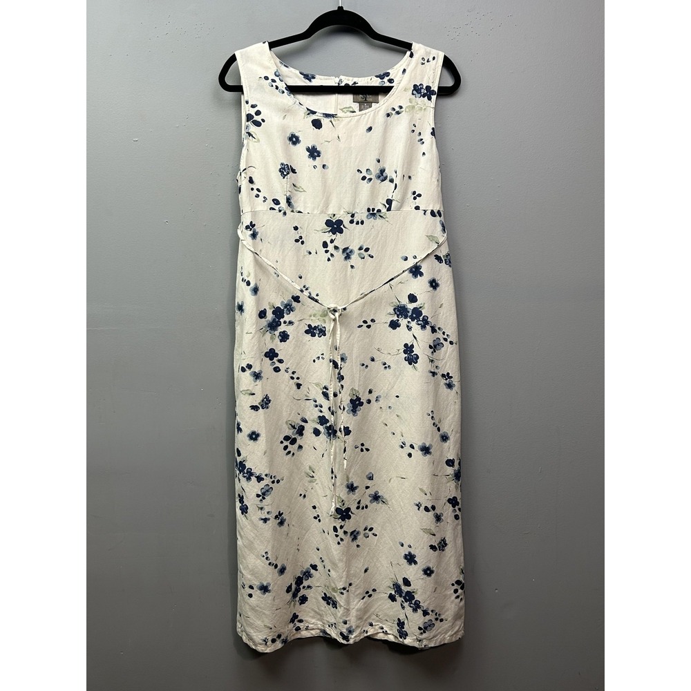 Sherry Taylor Dress Womens Medium Floral‎ Sleeveless Maxi Summer Pockets Casual